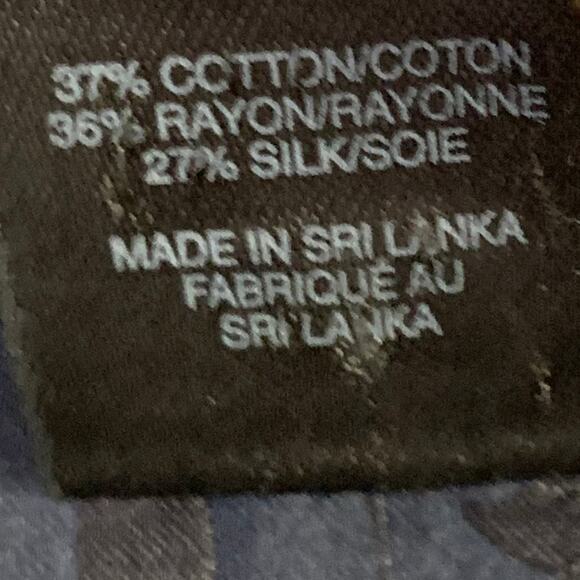 MARC by MARC JACOBS Size 0 Navy Black Cotton Blend Geometric Buttoned Midi Skirt - Picture 5 of 5